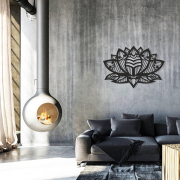 Lotus Flower Wall Decor Metal Wall Art