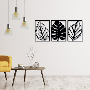 Leaf Metal Wall Art set of 3