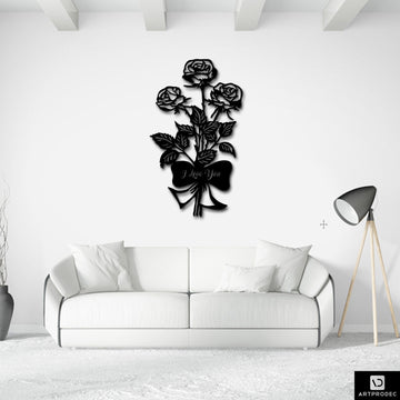 Rose Metal Wall Art  Rose Wall Design