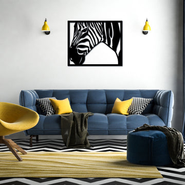 Zebra Wall Decor Metal Wall Sign