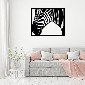 Zebra Wall Decor Metal Wall Sign