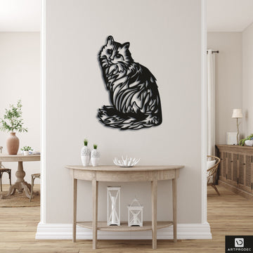 Cat Metal Wall Art Decor