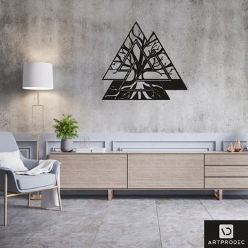 Tree of Live Metal Wall art Valknut Metal Wall Decor