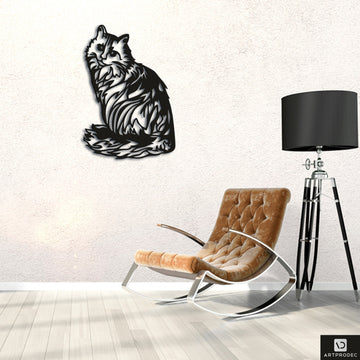 Cat Metal Wall Art Decor