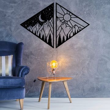 Sun and Moon Metal Wall art