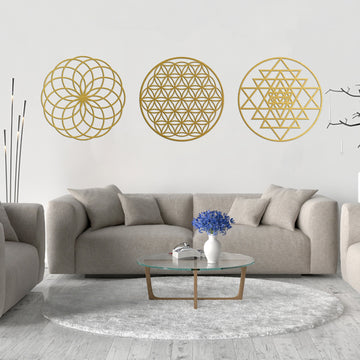 Sacred Geometry Wall Art Home Meditation Decor