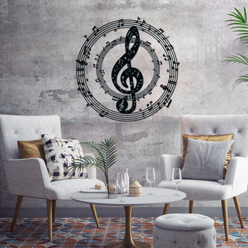 Music Note Wall Art Metal Wall Decor