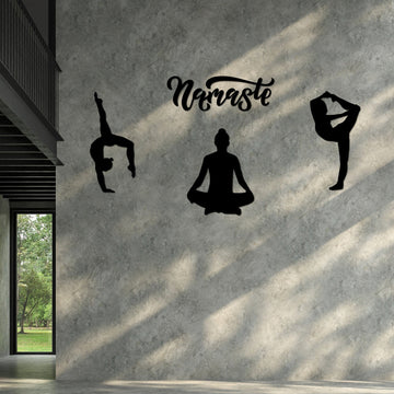 Yoga Metal Wall Art Yoga set Decor