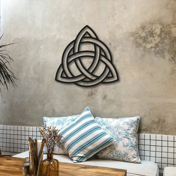 Triquetra Metal Wall Art Celtic Yoga Wall Decor