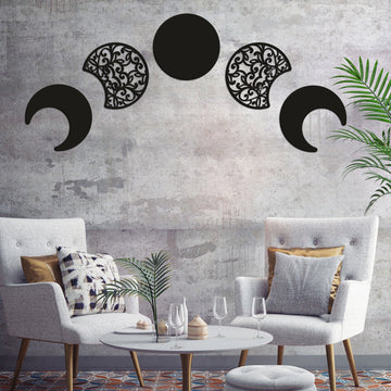 Lunation Moon Metal Wall Art