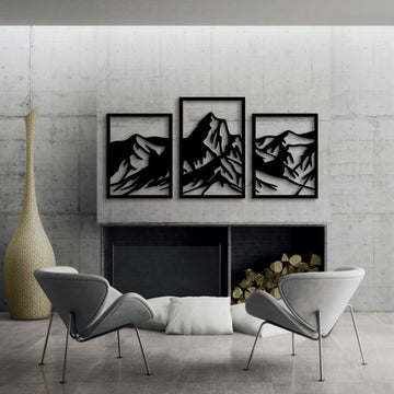 Mountian Metal Wall Art Scandinavian Decor