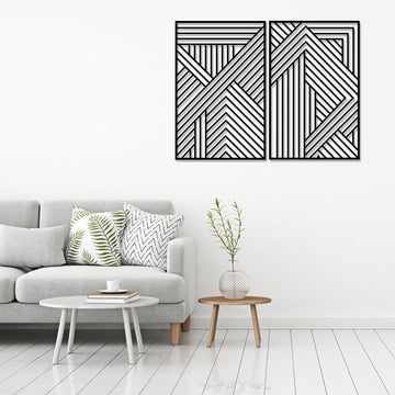 Line Wall Art Minimalist Geometric Metal Wall Decor