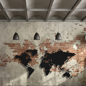 Metal World Map Wall Art Carte du monde