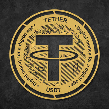 Tether Coin Metal Wall Art Physical Crypto Coins