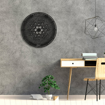 Cardano Coin Metal Wall Art