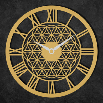 Yoga Wall Clock Flower of Life Trendy Wall Art