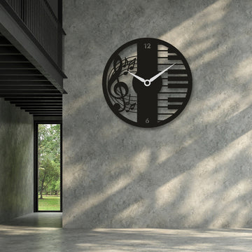 Music Note Wall Clock Minimalist Clock