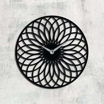 Mandala Wall Clock Large Metal Wall Art