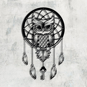 Owl Dreamcatcher Wall Art