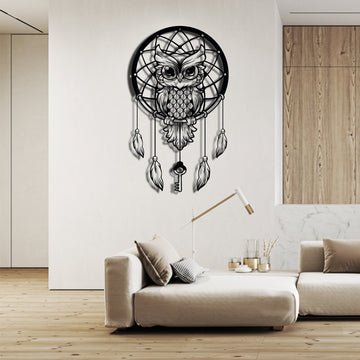 Owl Dreamcatcher Wall Art