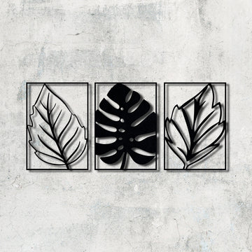 Leaf Metal Wall Art set of 3