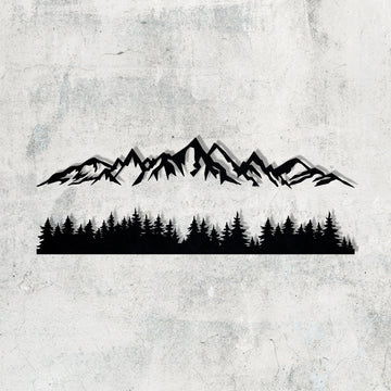 Mountain Metal Art Mountain Range Decor