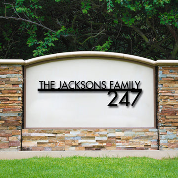 Address wall sign