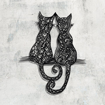 Metal Cat wall art cat lover