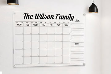 Acrylic Dry Erase Boar Personalized Weekly Wall Calendar