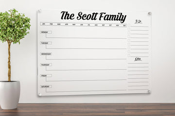 Family Planner Acrylic Wall Sign
