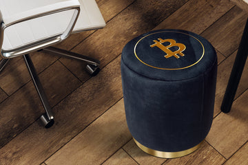 Velvet pouf Cryptocurrency pouf