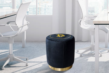 Velvet pouf Cryptocurrency pouf