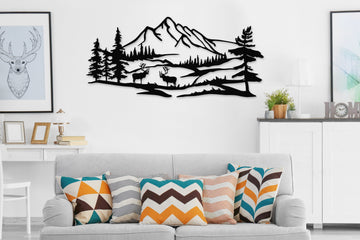 Mountain Metal Wall Art Nature Mountain Metal Decor