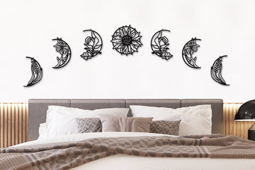 Flower Moon Phase Wall Decor