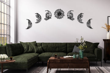 Flower Moon Phase Wall Decor