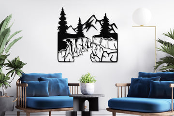 Mountain Wall Art Nature Mountain Metal Decor