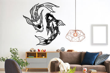 Koi Fish Metal Wall Art