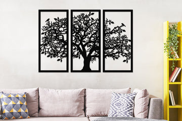 Metal Wall Decor Metal Tree Wall Art 3 Trees Sign