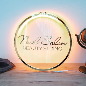 Custom Logo Mirror Business Neon Lights